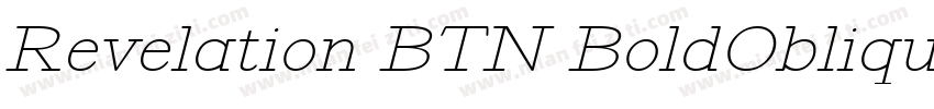 Revelation BTN BoldOblique字体转换